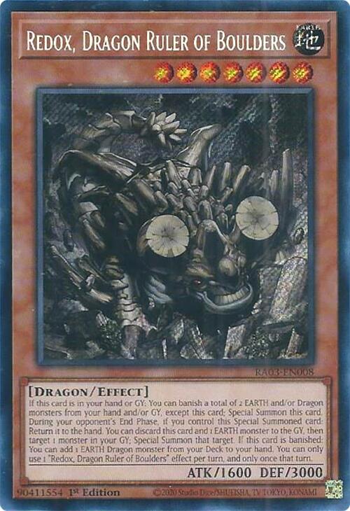 Redox, Dragon Ruler of Boulders (Secret Rare) [RA03-EN008] Secret Rare | A1Comics