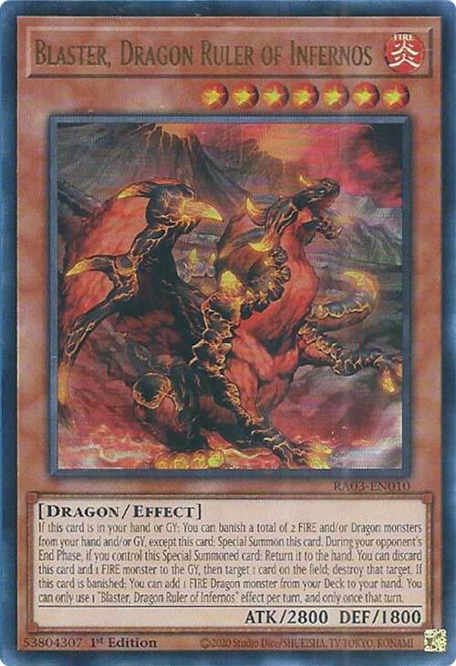 Blaster, Dragon Ruler of Infernos (UR) [RA03-EN010] Ultra Rare | A1Comics