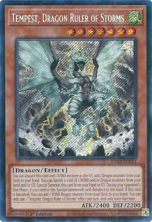 Tempest, Dragon Ruler of Storms (Secret Rare) [RA03-EN011] Secret Rare | A1Comics