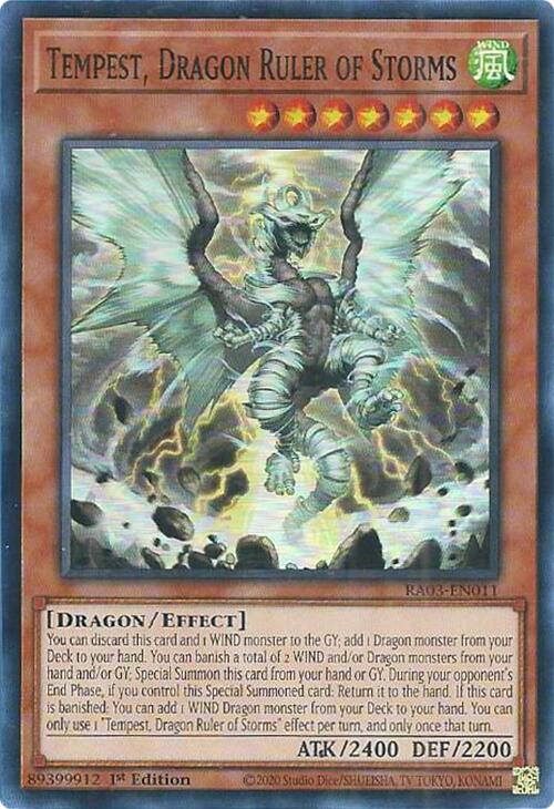 Tempest, Dragon Ruler of Storms [RA03-EN011] Super Rare | A1Comics