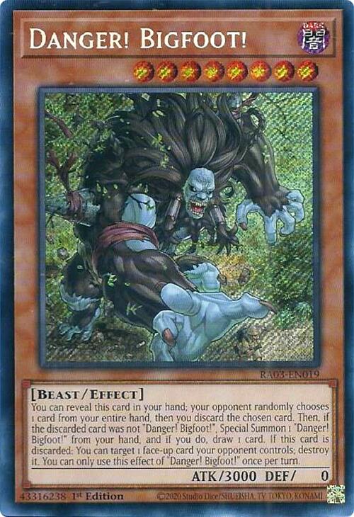 Danger! Bigfoot! (Secret Rare) [RA03-EN019] Secret Rare | A1Comics