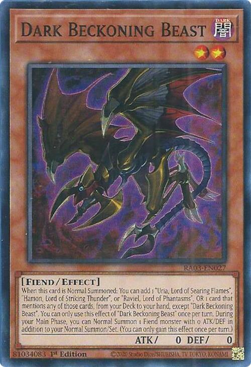 Dark Beckoning Beast [RA03-EN027] Super Rare | A1Comics