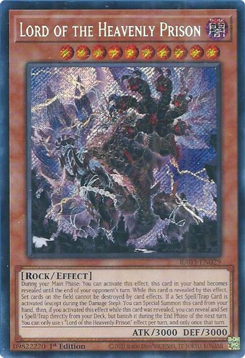 Lord of the Heavenly Prison (Secret Rare) [RA03-EN029] Secret Rare | A1Comics