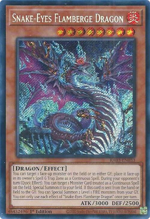 Snake-Eyes Flamberge Dragon (Secret Rare) [RA03-EN033] Secret Rare | A1Comics