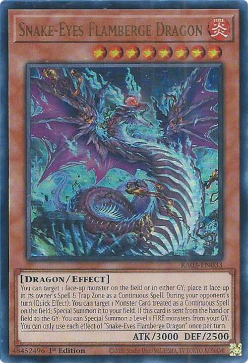 Snake-Eyes Flamberge Dragon (UR) [RA03-EN033] Ultra Rare | A1Comics