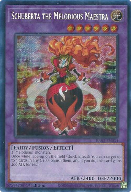 Schuberta the Melodious Maestra (Secret Rare) [RA03-EN034] Secret Rare | A1Comics