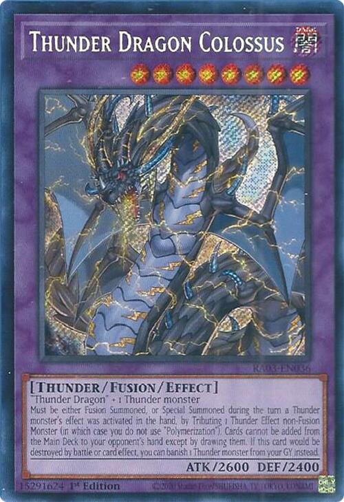 Thunder Dragon Colossus (Secret Rare) [RA03-EN036] Secret Rare | A1Comics