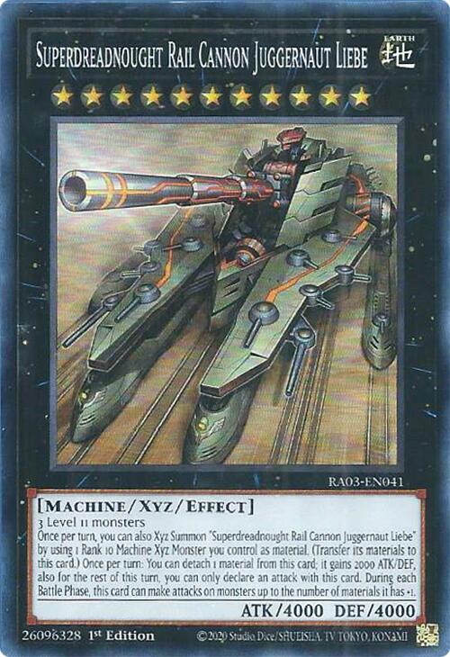 Superdreadnought Rail Cannon Juggernaut Liebe [RA03-EN041] Super Rare | A1Comics