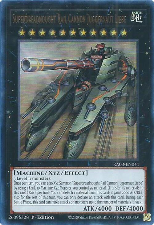 Superdreadnought Rail Cannon Juggernaut Liebe (UR) [RA03-EN041] Ultra Rare | A1Comics