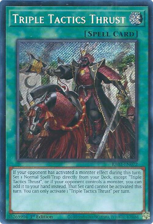 Triple Tactics Thrust (Secret Rare) [RA03-EN072] Secret Rare | A1Comics