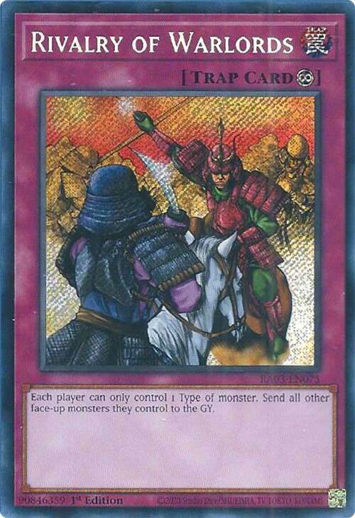 Rivalry of Warlords (Secret Rare) [RA03-EN075] Secret Rare | A1Comics