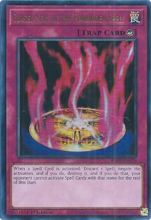 Cursed Seal of the Forbidden Spell (UR) [RA03-EN076] Ultra Rare | A1Comics