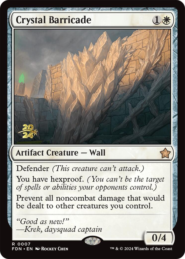 Crystal Barricade [Foundations Prerelease Promos] | A1Comics