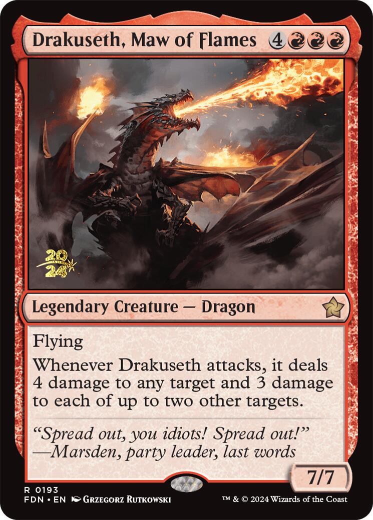 Drakuseth, Maw of Flames [Foundations Prerelease Promos] | A1Comics