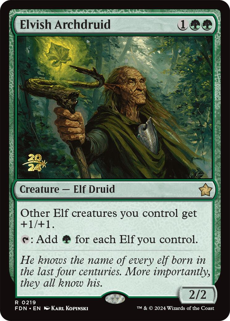 Elvish Archdruid [Foundations Prerelease Promos] | A1Comics