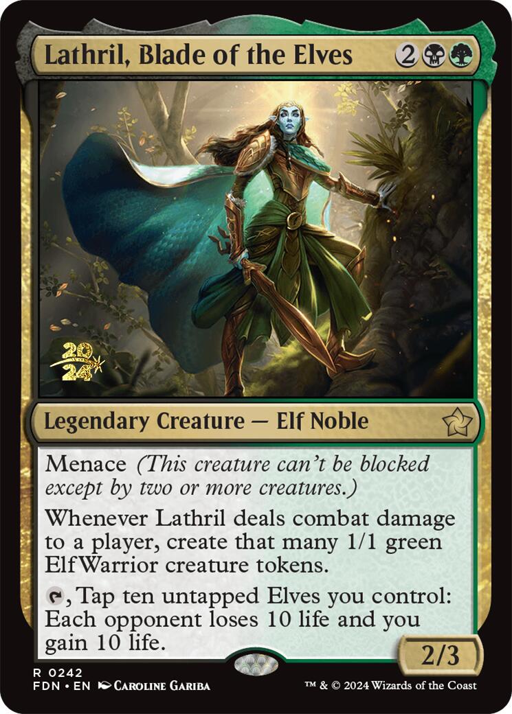 Lathril, Blade of the Elves [Foundations Prerelease Promos] | A1Comics