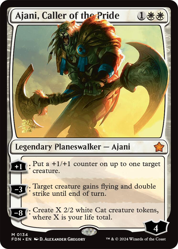 Ajani, Caller of the Pride [Foundations Prerelease Promos] | A1Comics