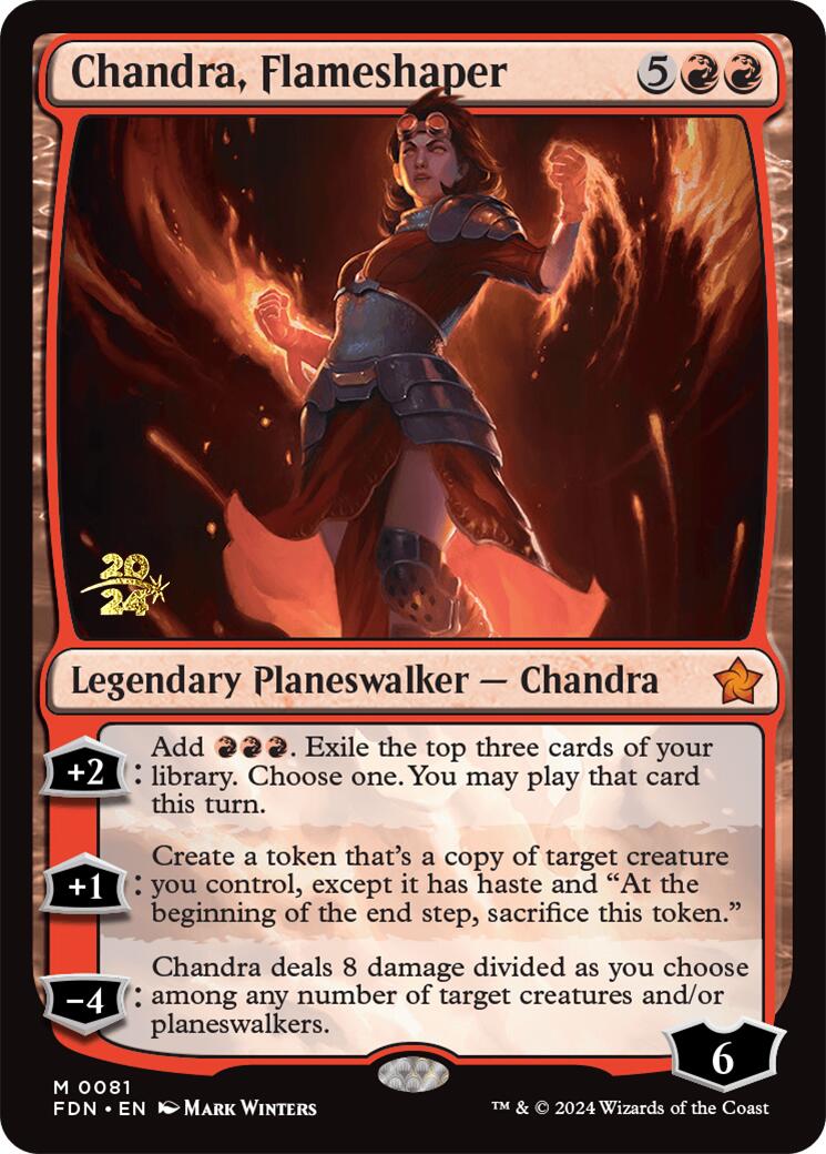 Chandra, Flameshaper [Foundations Prerelease Promos] | A1Comics