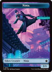 Emblem - Kaito, Cunning Infiltrator // Ninja Doubled-Sided Token [Foundations Tokens] | A1Comics