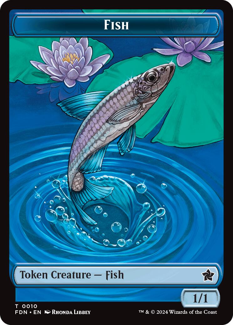 Faerie // Fish Doubled-Sided Token [Foundations Tokens] | A1Comics