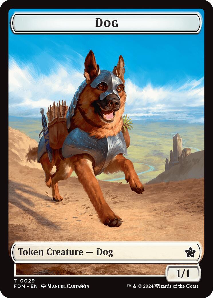 Dog // Beast (0033) Double-Sided Token [Foundations Tokens] | A1Comics