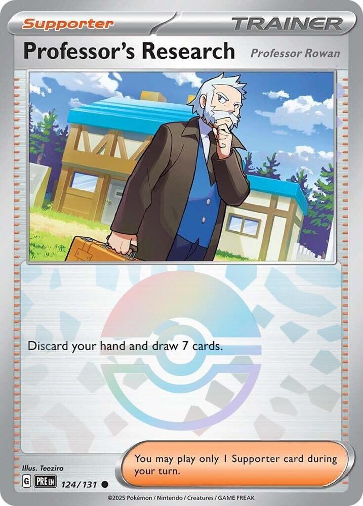 Professor's Research (124/131) [Professor Rowan] (Poke Ball Pattern) [Scarlet & Violet: Prismatic Evolutions] | A1Comics