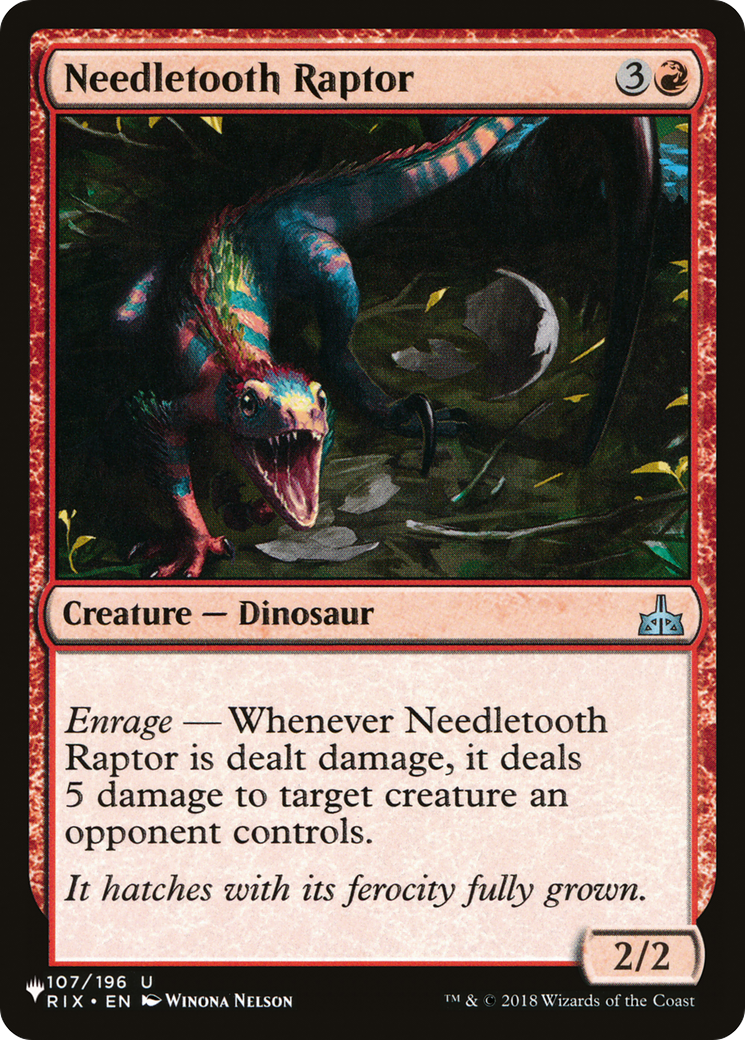 Needletooth Raptor [The List Reprints] | A1Comics