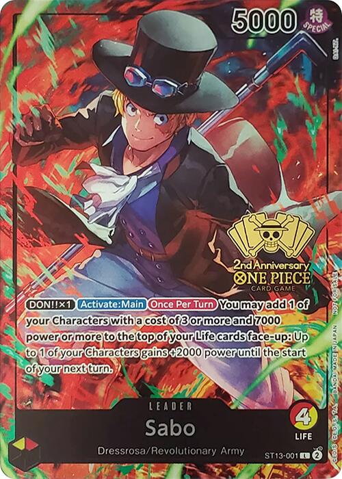 Sabo (2nd Anniversary Tournament) [One Piece Promotion Cards] | A1Comics