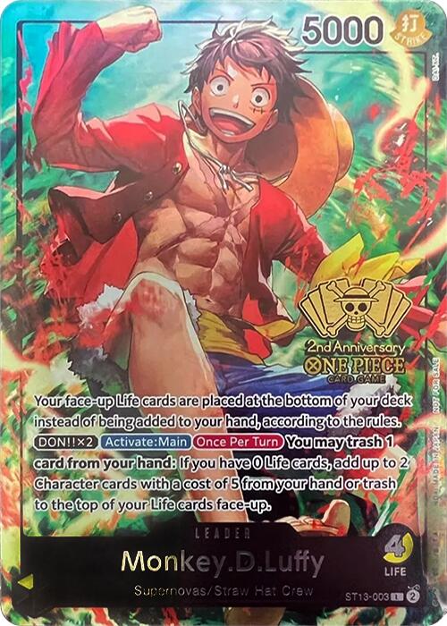 Monkey.D.Luffy (2nd Anniversary Tournament) [One Piece Promotion Cards] | A1Comics