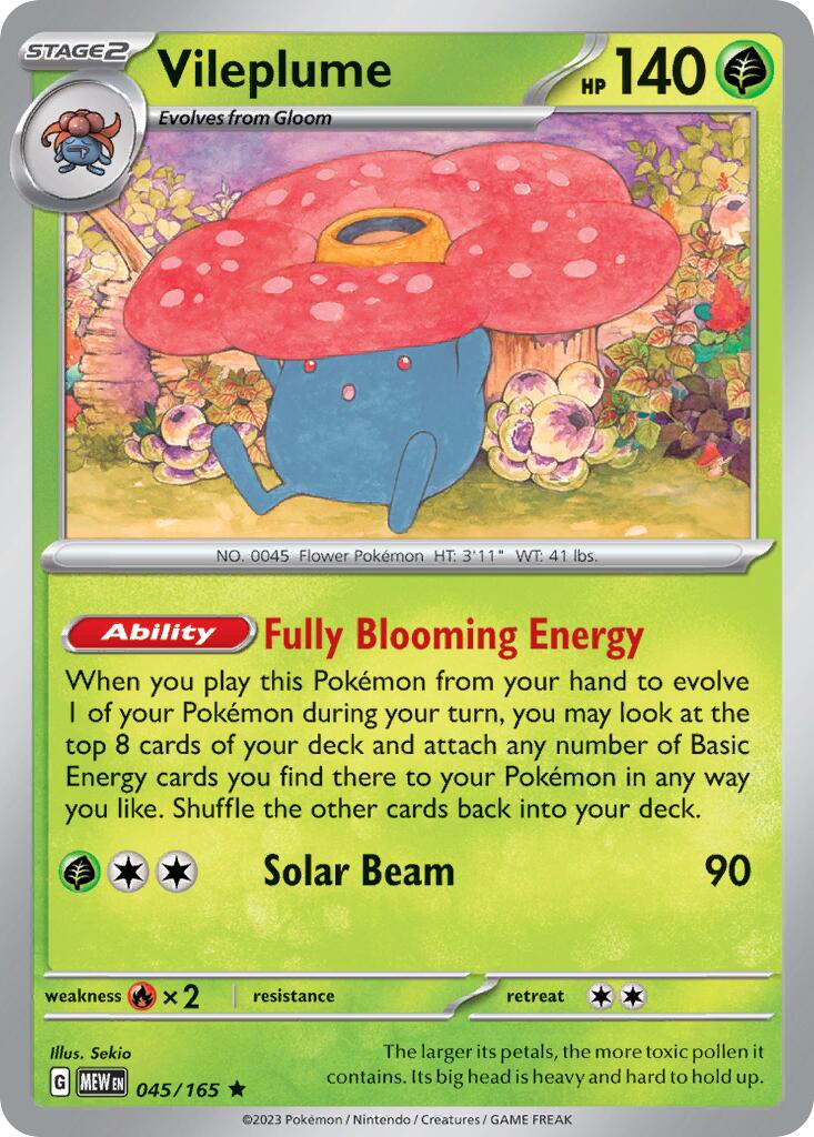 Vileplume (045/165) (Theme Deck Exclusive) [Scarlet & Violet 151] | A1Comics