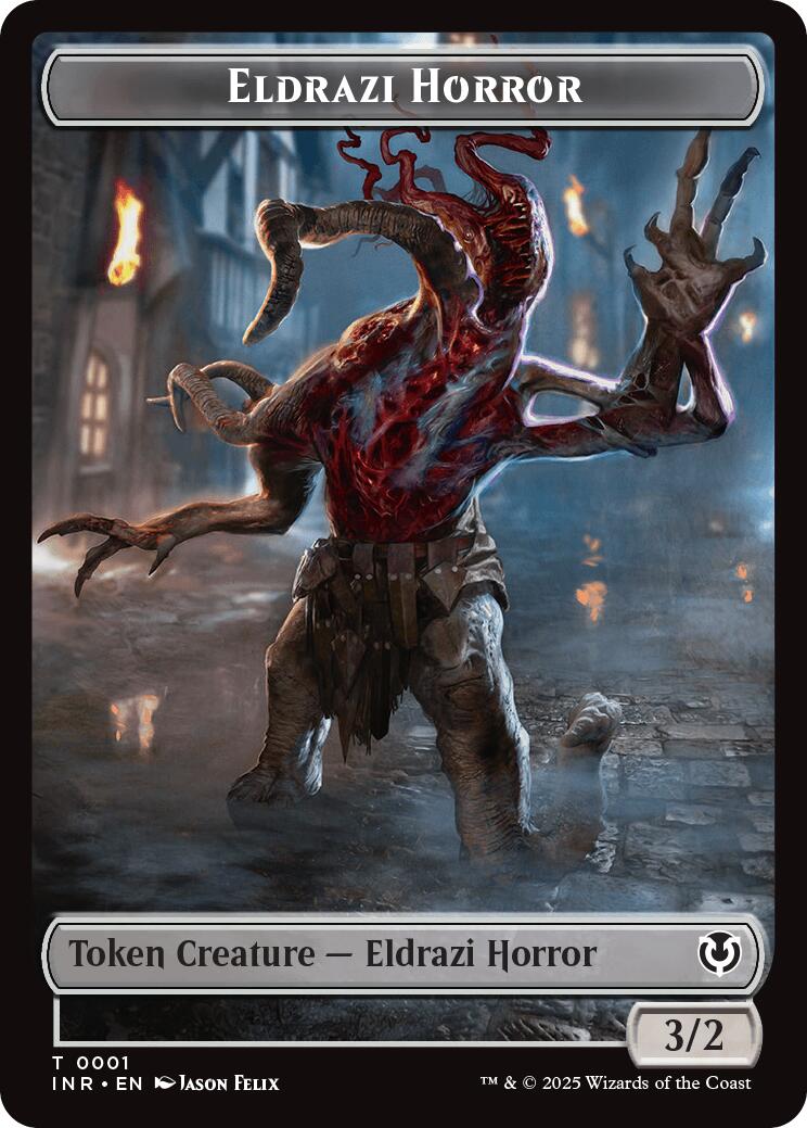 Eldrazi Horror // Human Soldier (0003) Double-Sided Token [Innistrad Remastered Tokens] | A1Comics