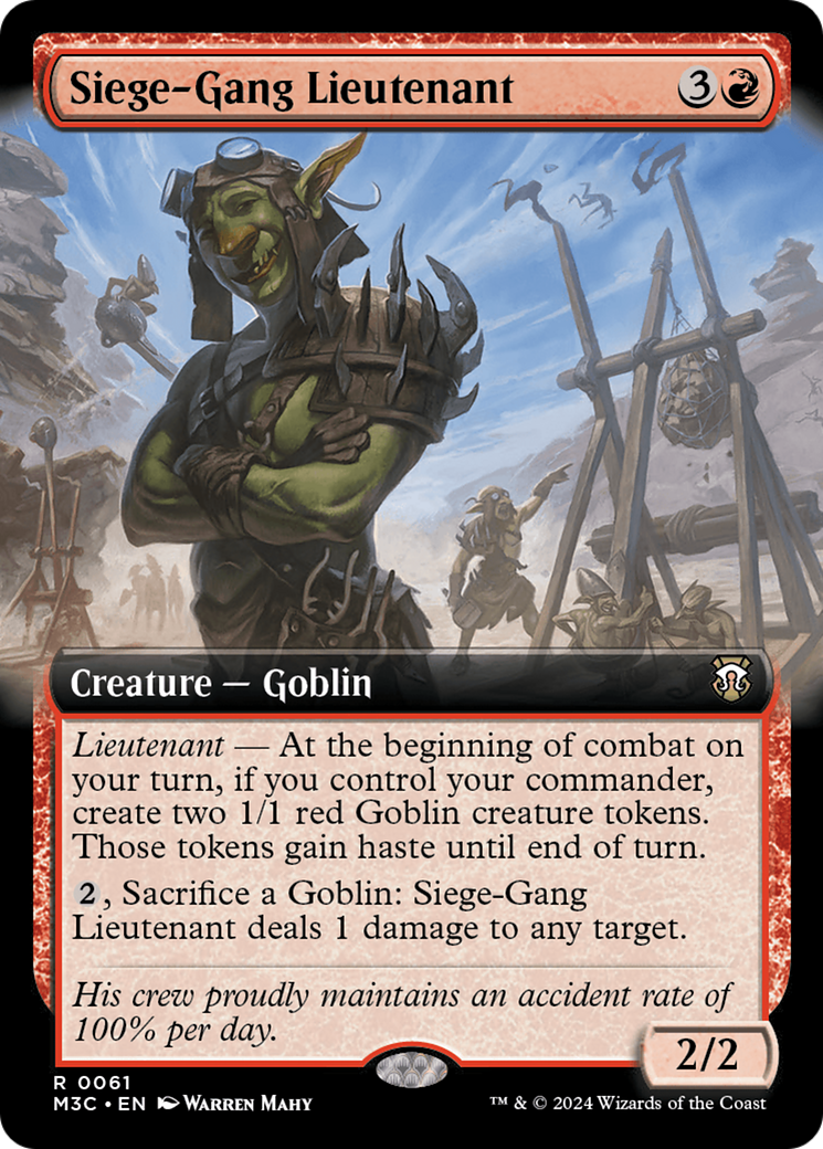 Siege-Gang Lieutenant (Extended Art) [Modern Horizons 3 Commander] | A1Comics