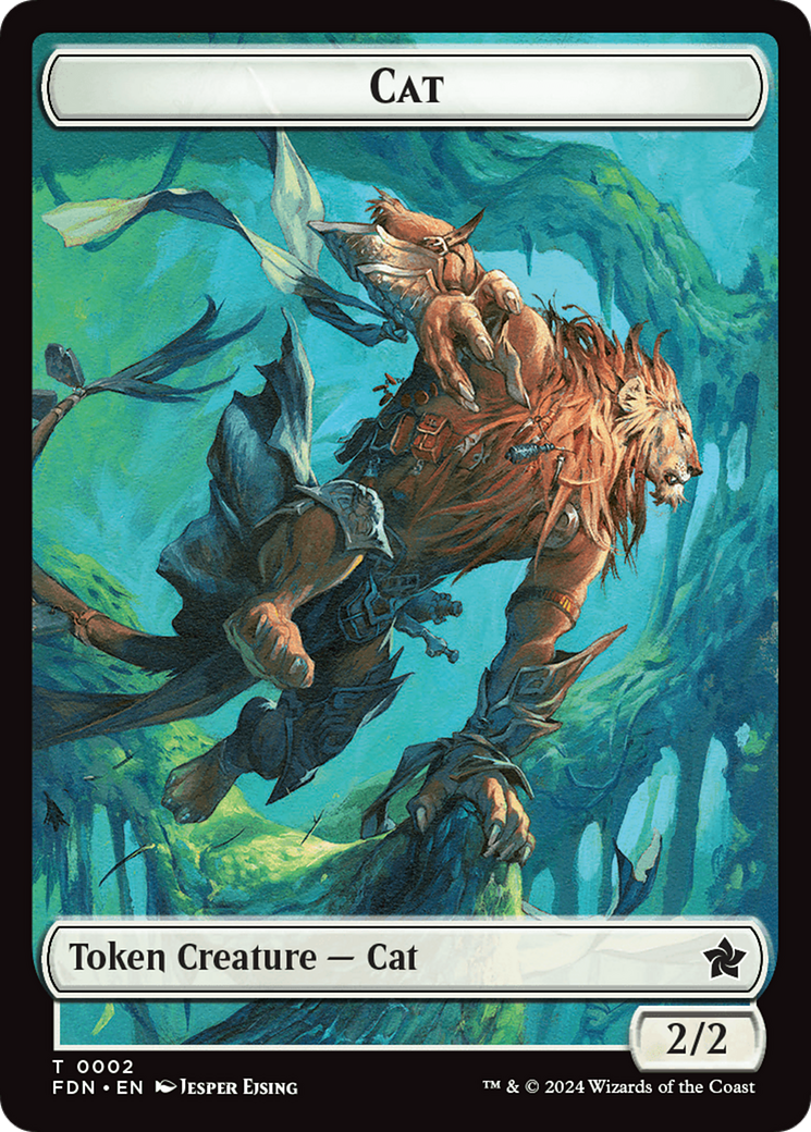 Cat (0001) // Cat (0002) Doubled-Sided Token [Foundations Tokens] | A1Comics