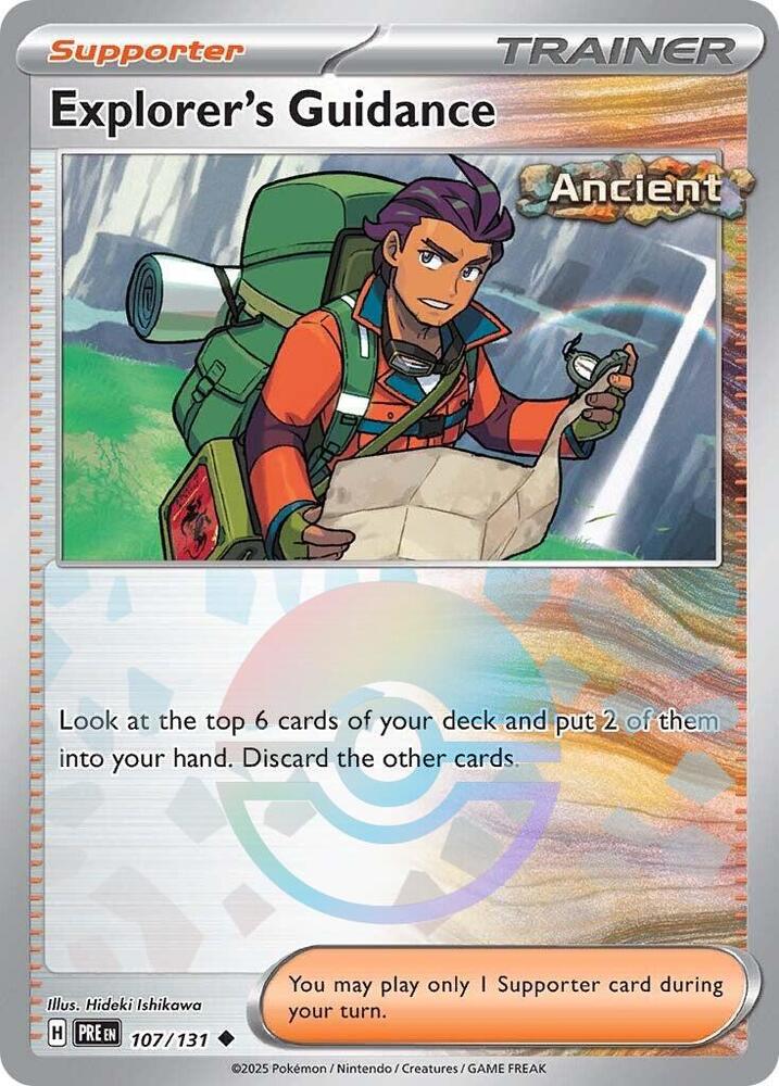 Explorer's Guidance (107/131) (Poke Ball Pattern) [Scarlet & Violet: Prismatic Evolutions] | A1Comics