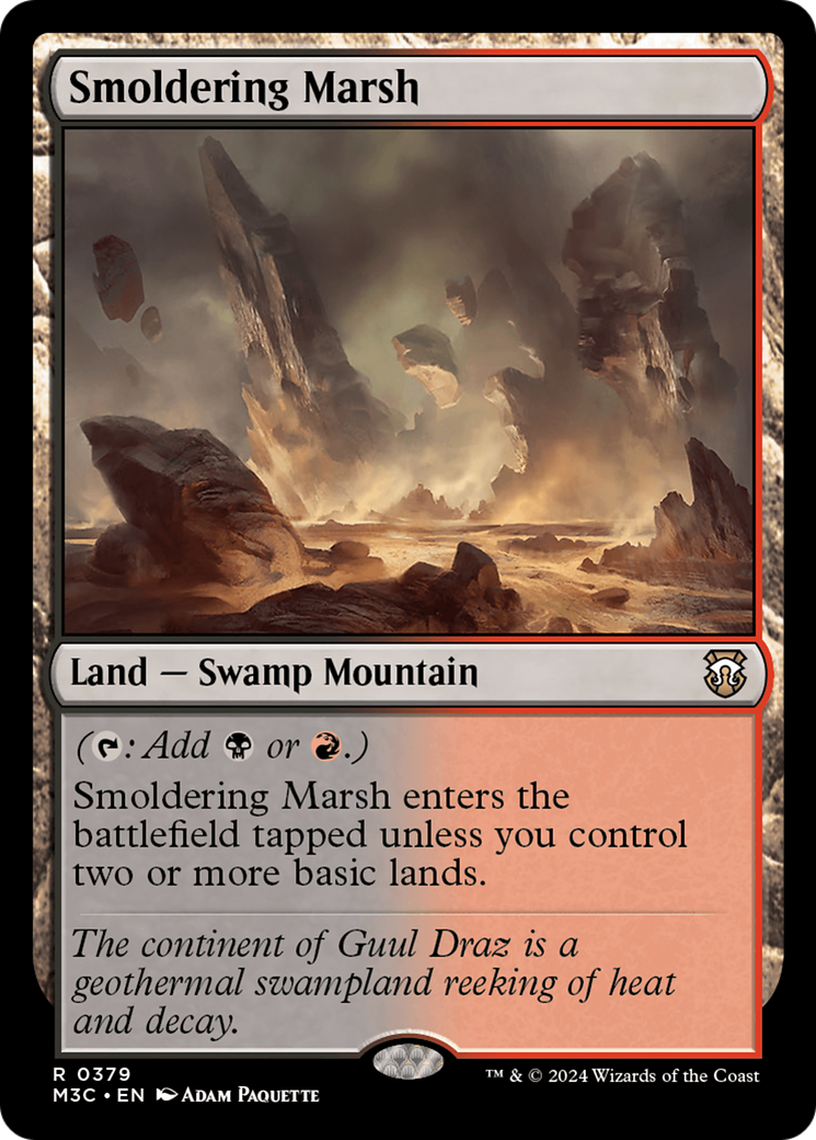 Smoldering Marsh (Ripple Foil) [Modern Horizons 3 Commander] | A1Comics