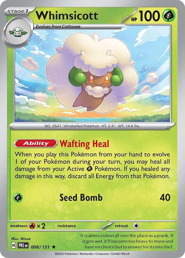 Whimsicott (008/131) [Scarlet & Violet: Prismatic Evolutions] | A1Comics