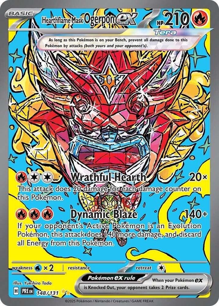 Hearthflame Mask Ogerpon ex (148/131) [Scarlet & Violet: Prismatic Evolutions] | A1Comics