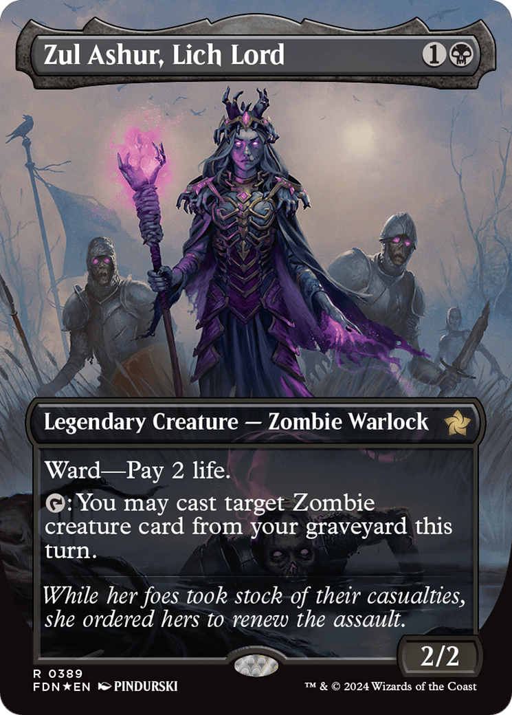 Zul Ashur, Lich Lord (Borderless) (Mana Foil) [Foundations] | A1Comics