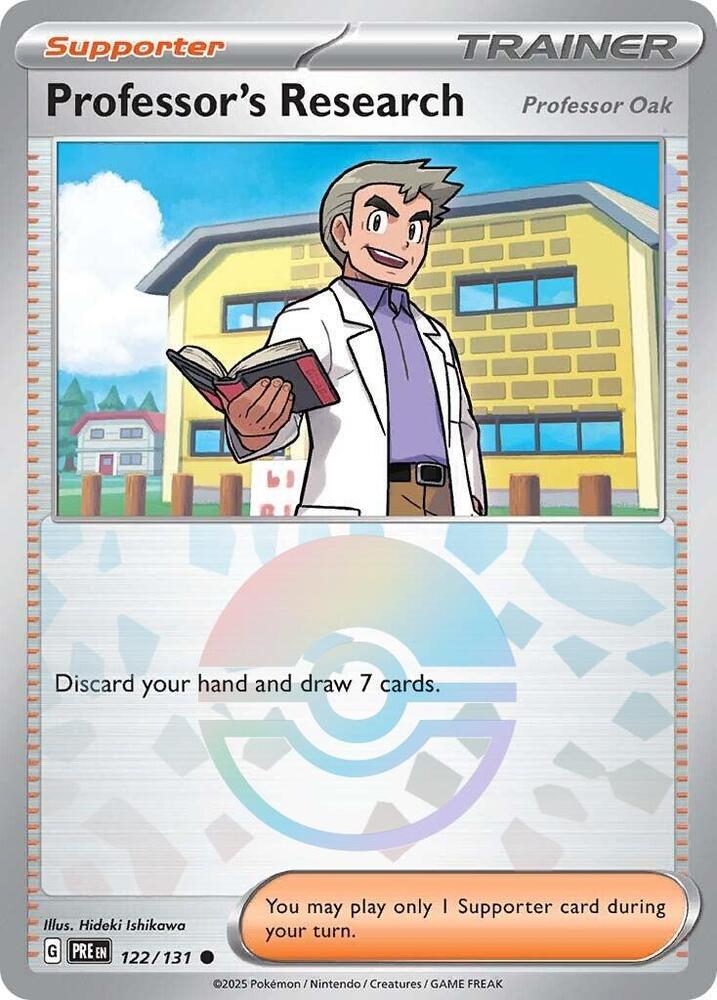 Professor's Research (122/131) [Professor Oak] (Poke Ball Pattern) [Scarlet & Violet: Prismatic Evolutions] | A1Comics