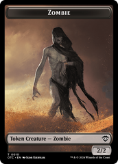 Zombie // Ox Warrior Double-Sided Token [Outlaws of Thunder Junction Commander Tokens] | A1Comics