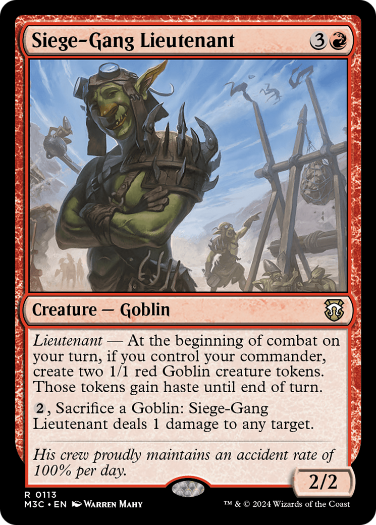 Siege-Gang Lieutenant [Modern Horizons 3 Commander] | A1Comics