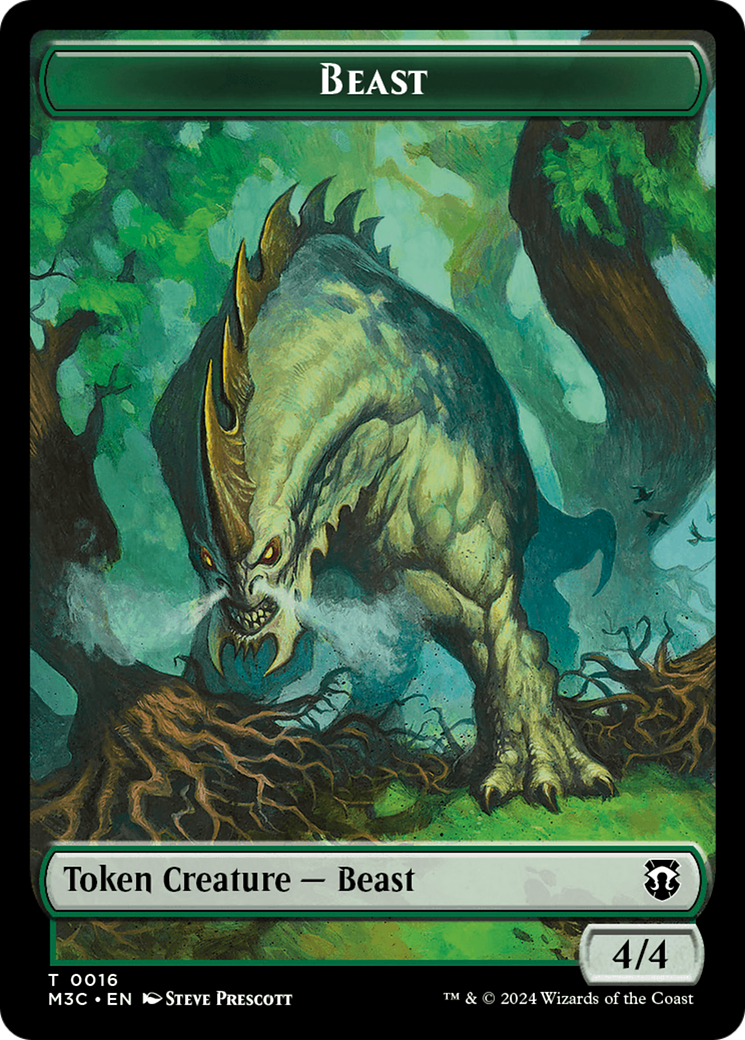 Elephant // Beast (0016) Double-Sided Token [Modern Horizons 3 Commander Tokens] | A1Comics