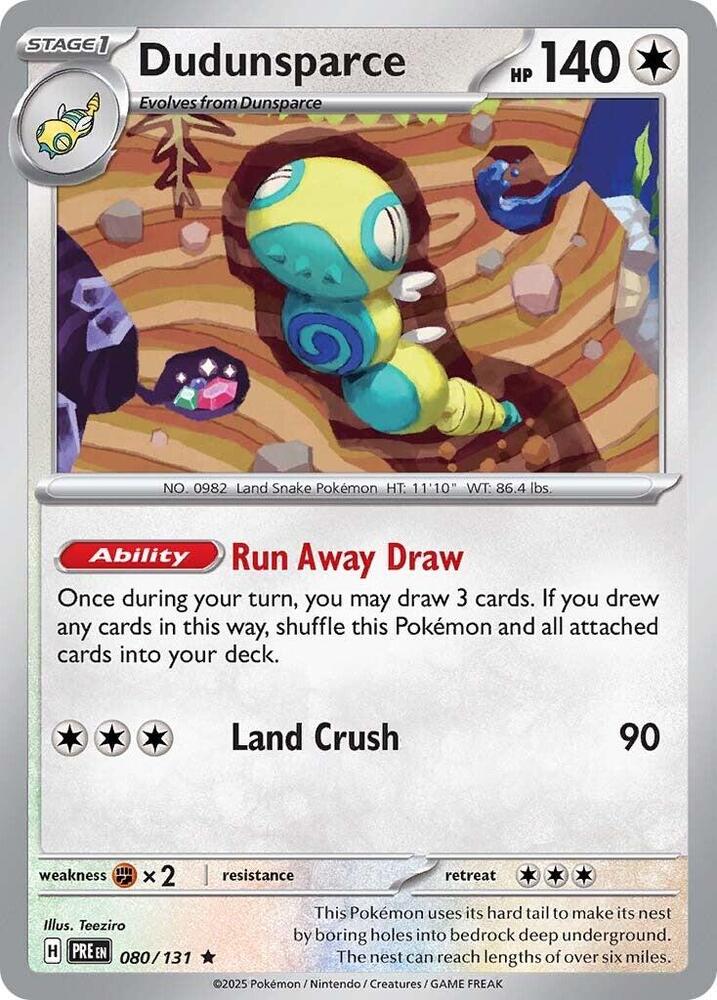 Dudunsparce (080/131) [Scarlet & Violet: Prismatic Evolutions] | A1Comics