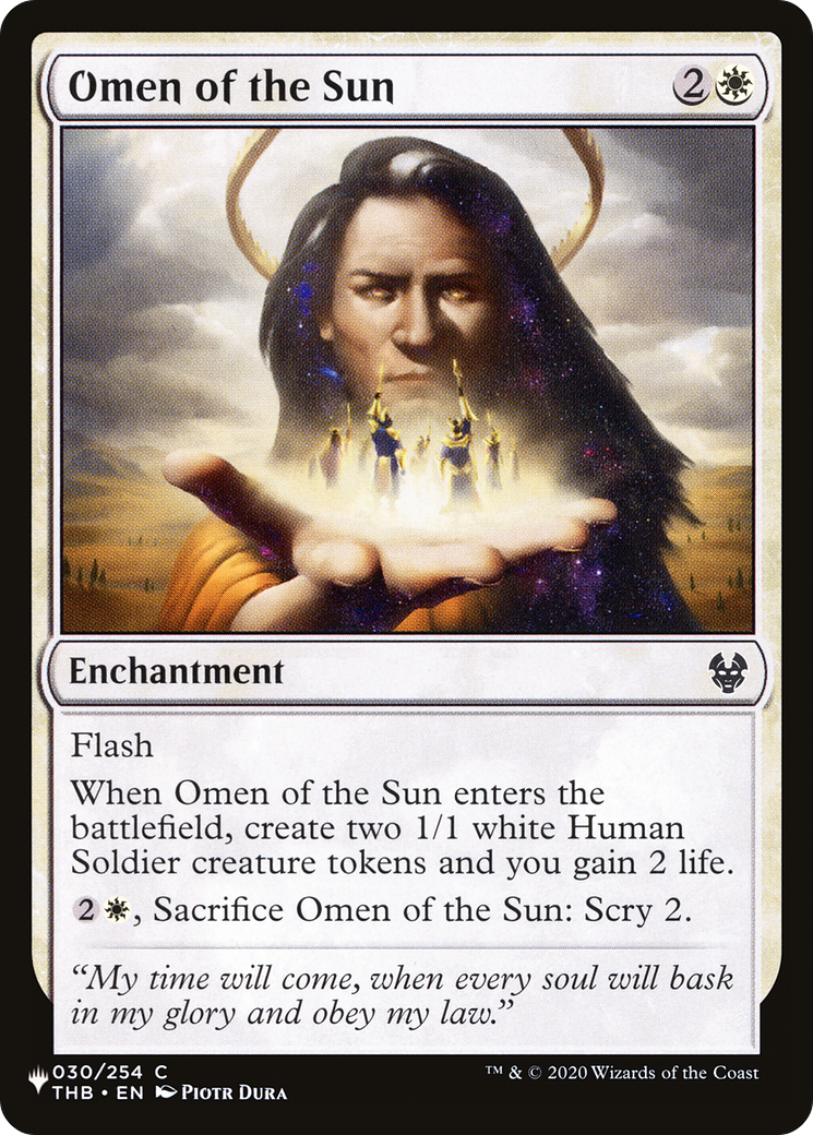 Omen of the Sun [The List Reprints] | A1Comics