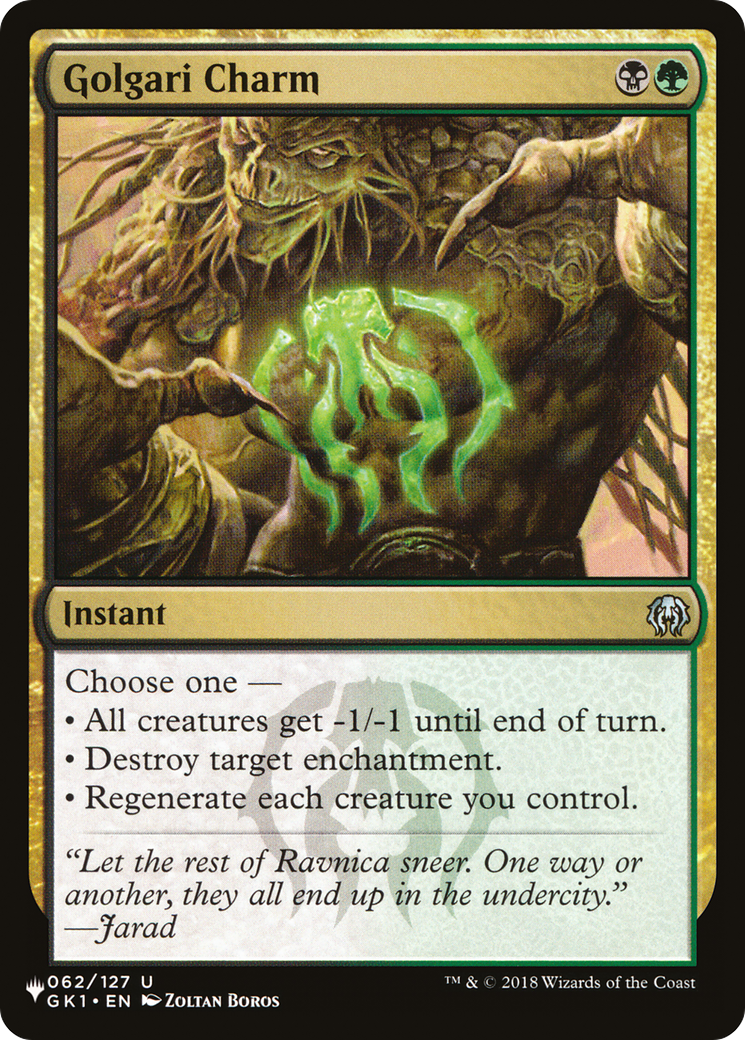 Golgari Charm [The List Reprints] | A1Comics