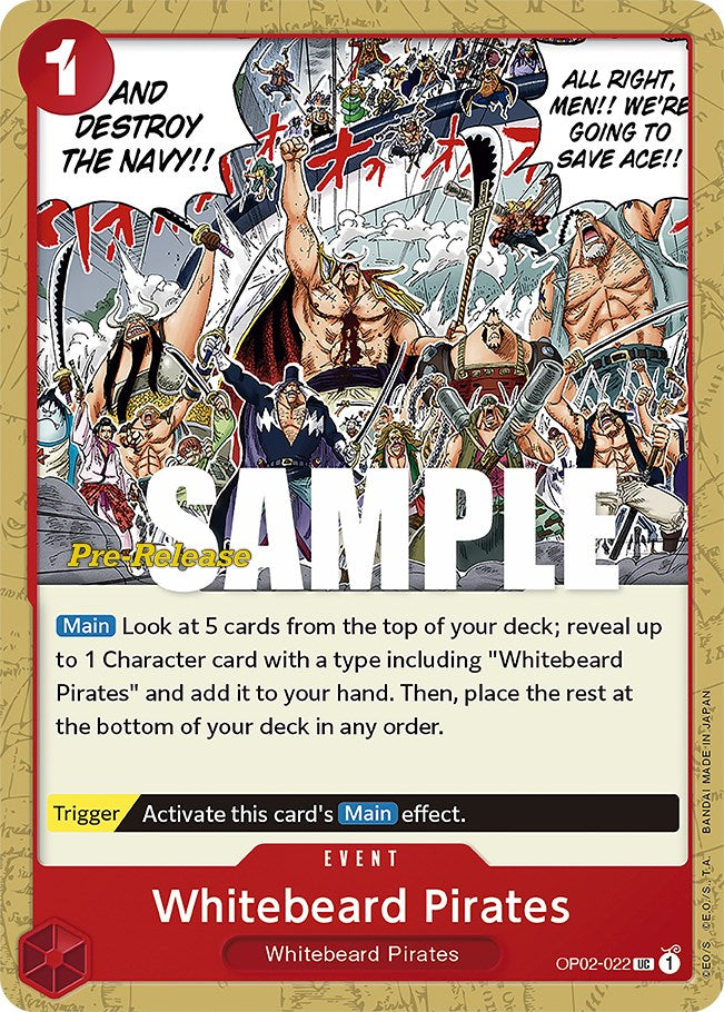 Whitebeard Pirates [Paramount War Pre-Release Cards] | A1Comics