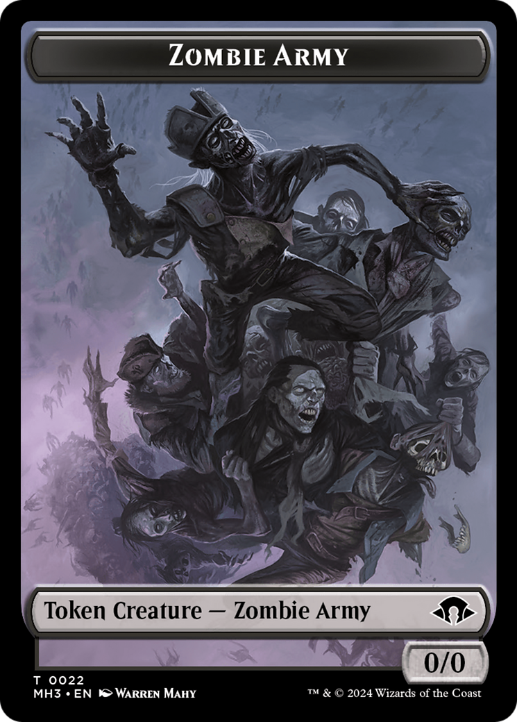 Zombie Army // Energy Reserve Double-Sided Token [Modern Horizons 3 Tokens] | A1Comics