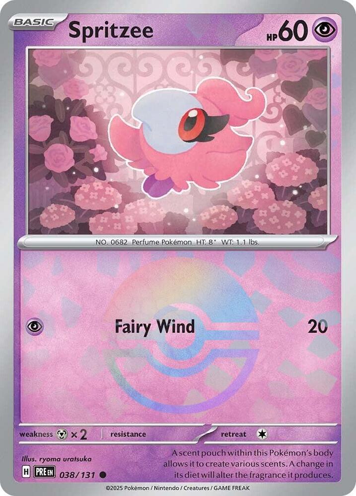 Spritzee (038/131) (Poke Ball Pattern) [Scarlet & Violet: Prismatic Evolutions] | A1Comics