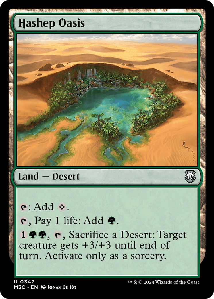 Hashep Oasis (Ripple Foil) [Modern Horizons 3 Commander] | A1Comics