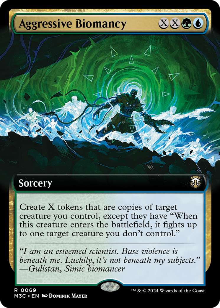 Aggressive Biomancy (Extended Art) (Ripple Foil) [Modern Horizons 3 Commander] | A1Comics